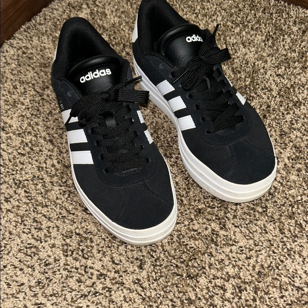 adidas Black and White Athletic Sneakers